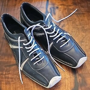 Bacco Bucci Blue and White Shoes